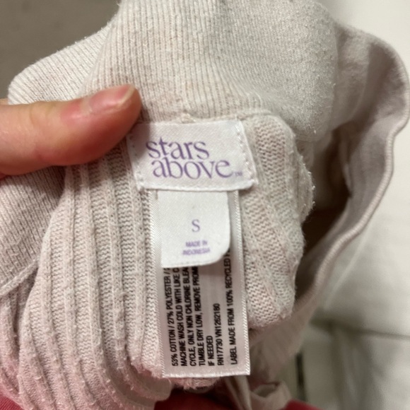 Stars Above Soft Cream Ribbed Pants - Picture 2 of 2